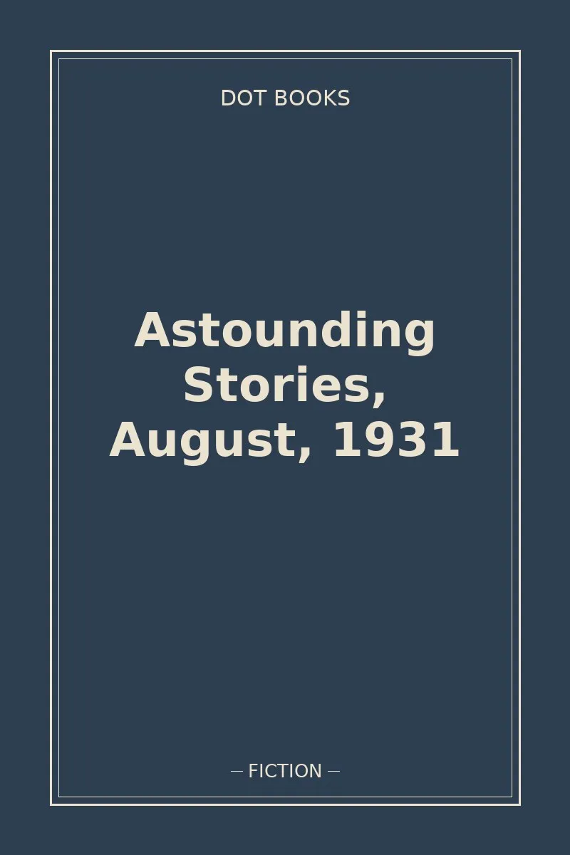 Astounding Stories, August, 1931 — book cover