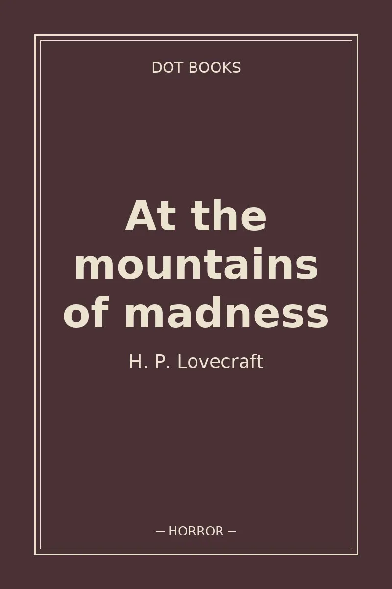 At the mountains of madness — book cover