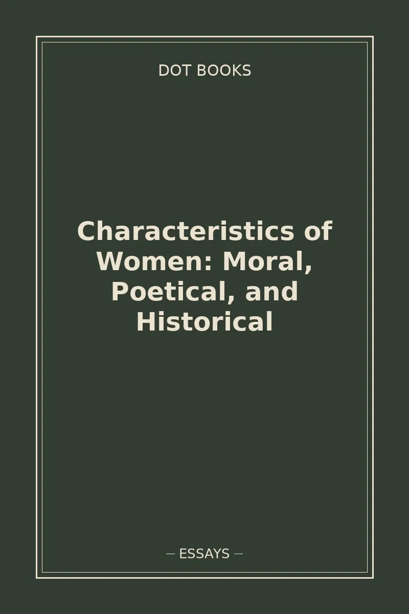 Characteristics of Women: Moral, Poetical, and Historical — book cover