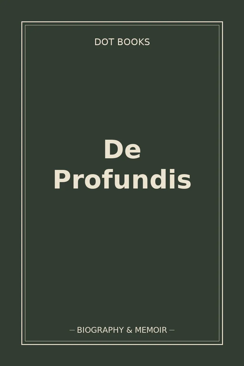 De Profundis — book cover