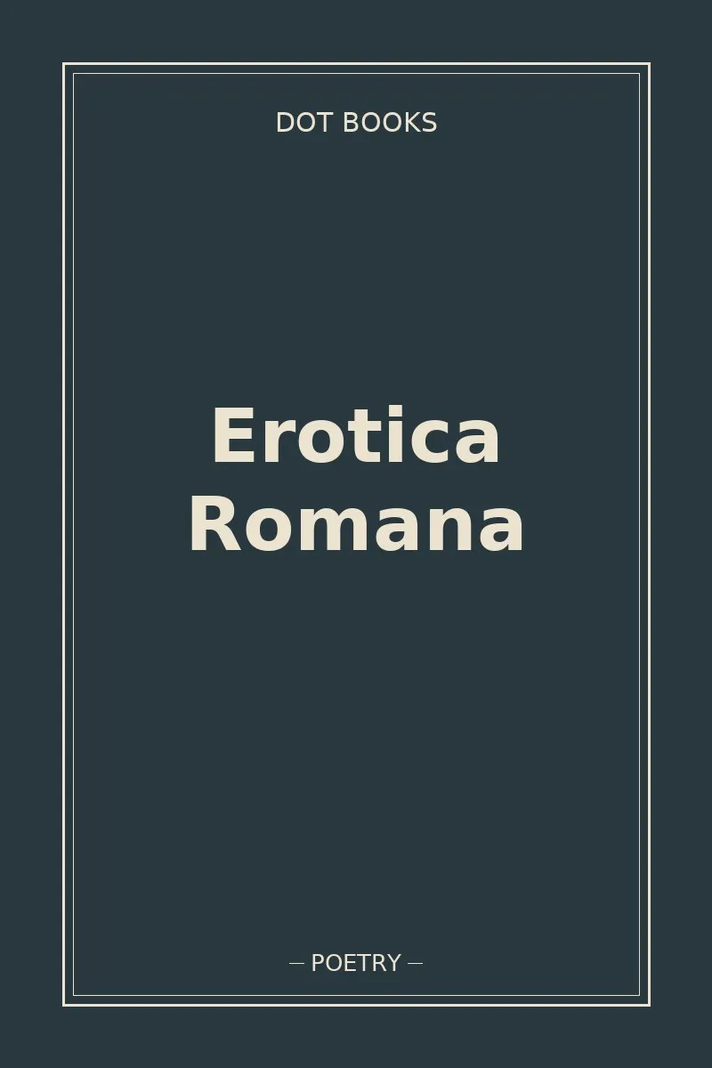 Erotica Romana — book cover