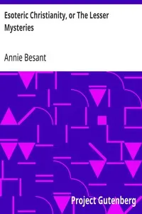 Esoteric Christianity, or The Lesser Mysteries — book cover