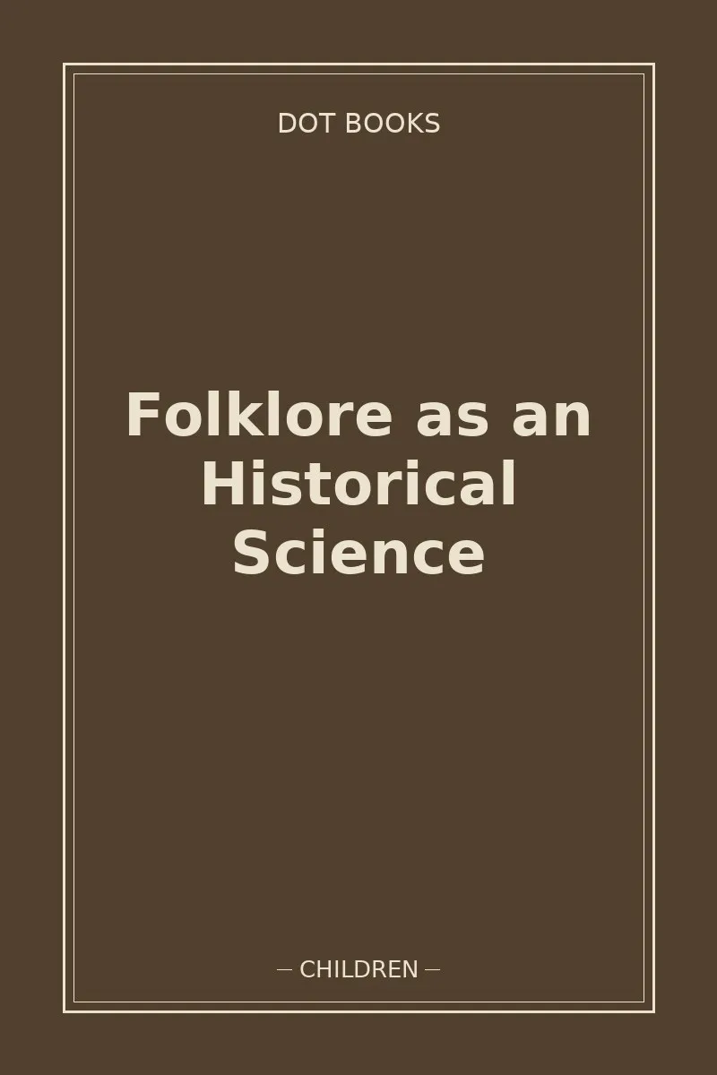 Folklore as an Historical Science — book cover