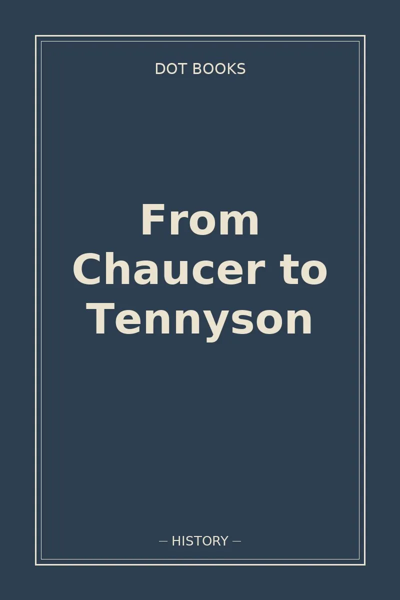 From Chaucer to Tennyson — book cover