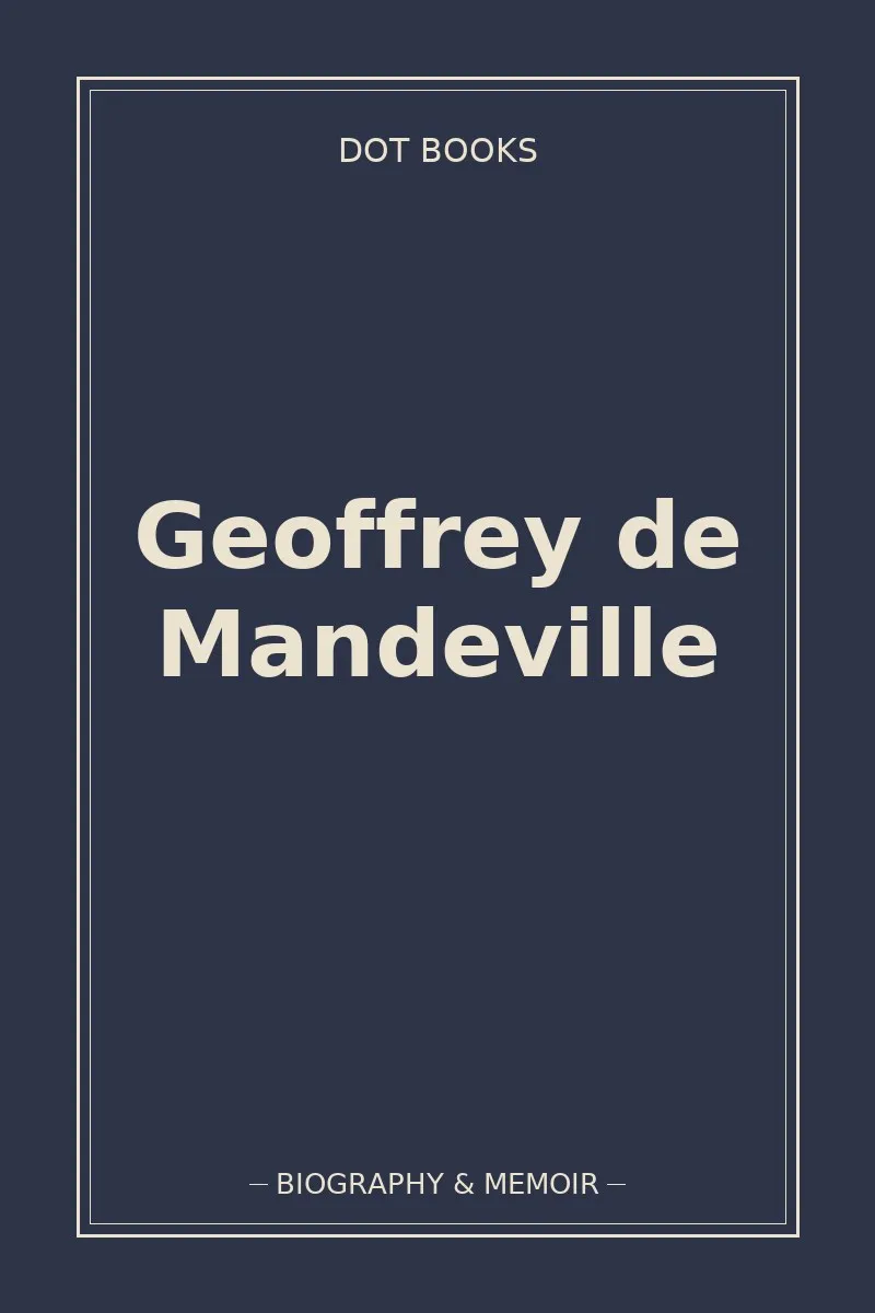 Geoffrey de Mandeville — book cover