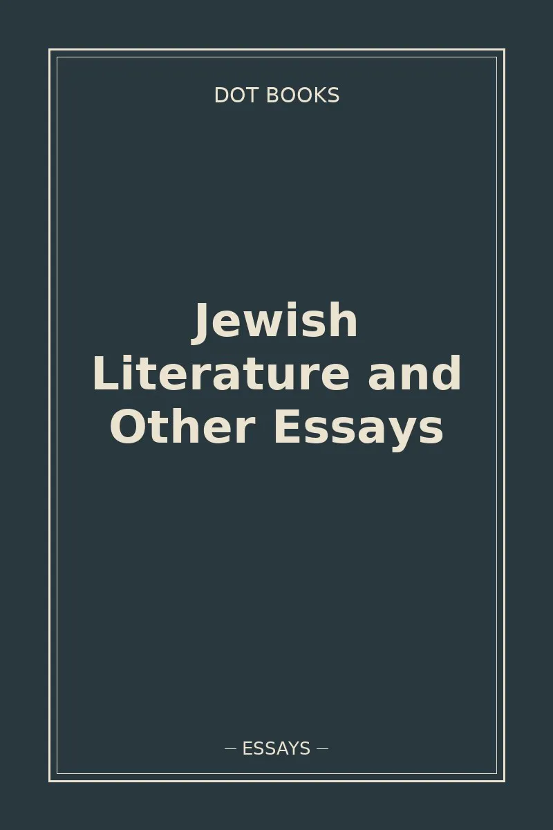 Jewish Literature and Other Essays — book cover