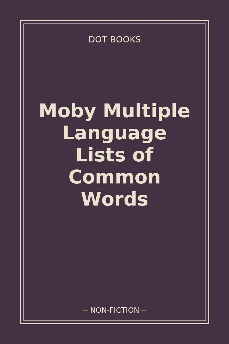 Moby Multiple Language Lists of Common Words — book cover