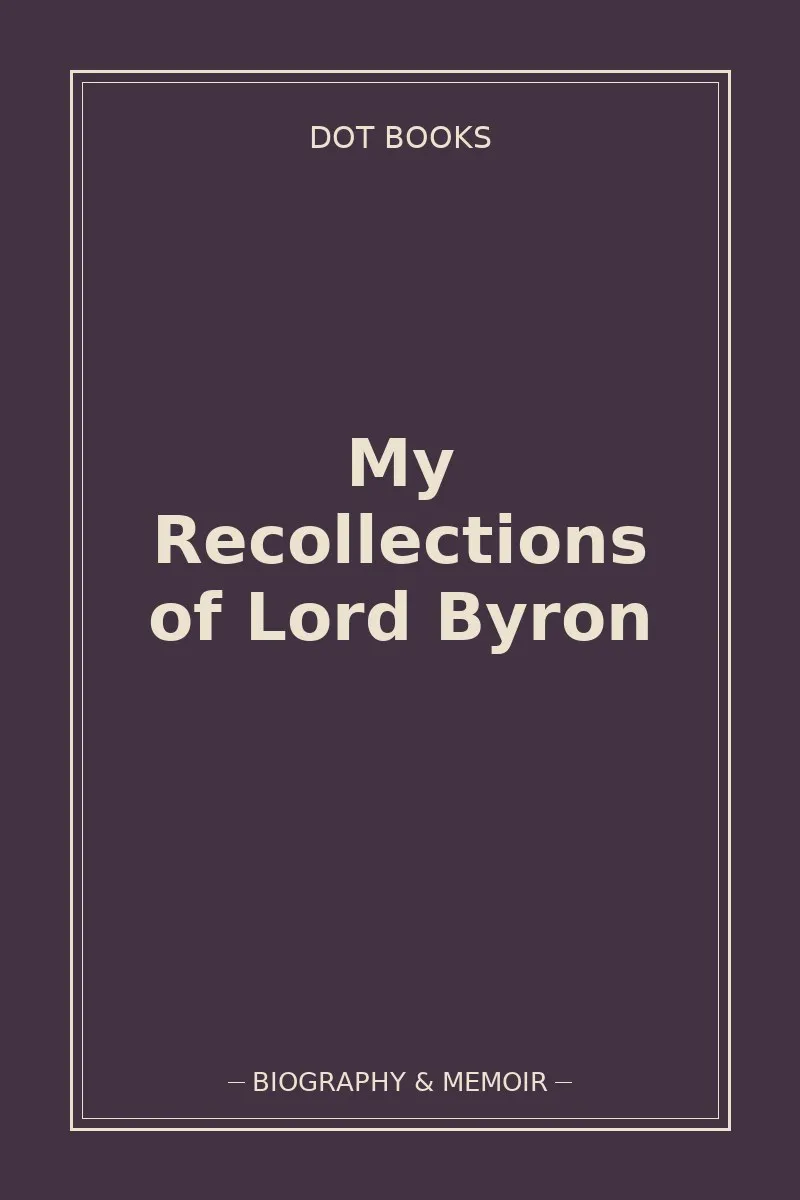 My Recollections of Lord Byron — book cover