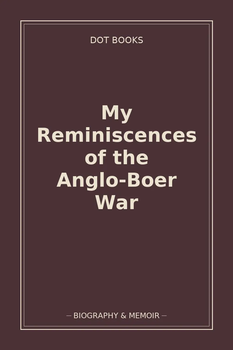 My Reminiscences of the Anglo-Boer War — book cover