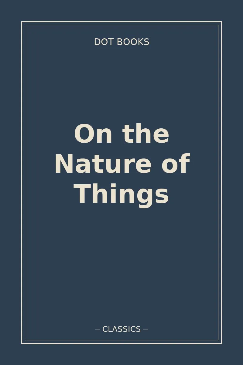 On the Nature of Things — book cover
