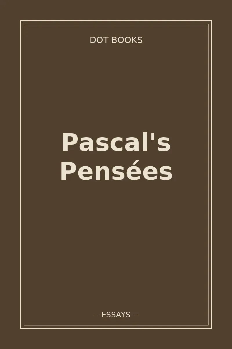 Pascal's Pensées — book cover