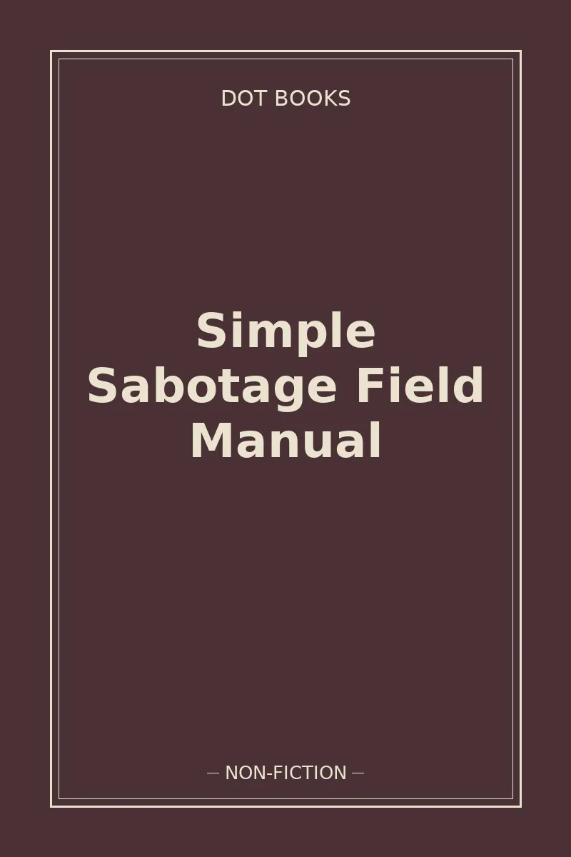 Simple Sabotage Field Manual — book cover