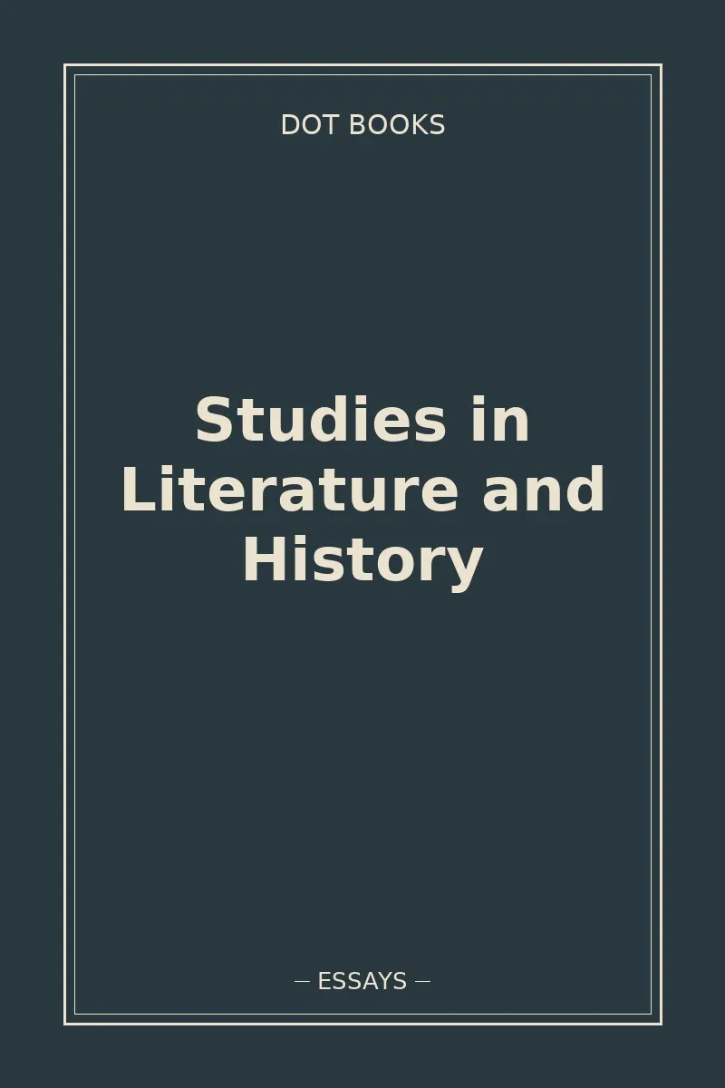 Studies in Literature and History — book cover