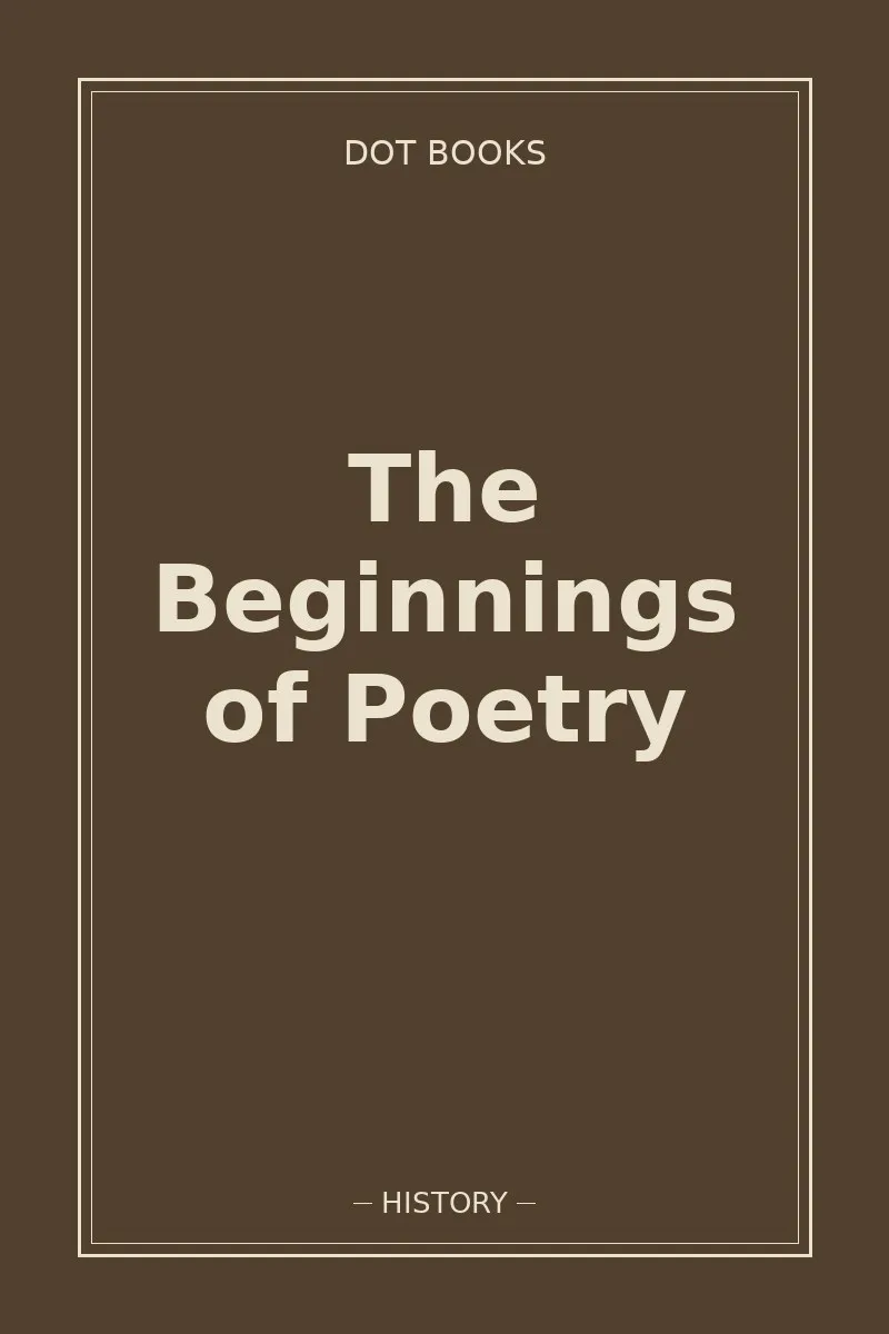 The Beginnings of Poetry — book cover