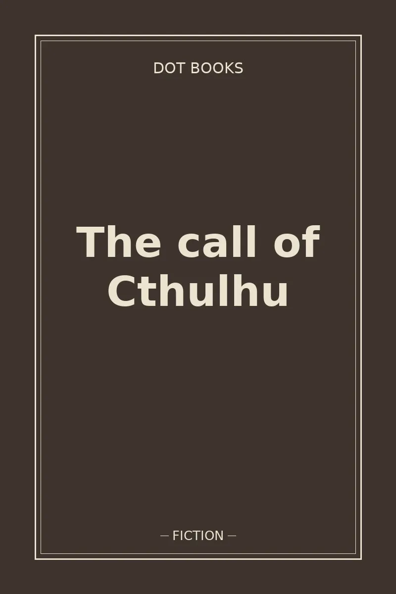 The call of Cthulhu — book cover