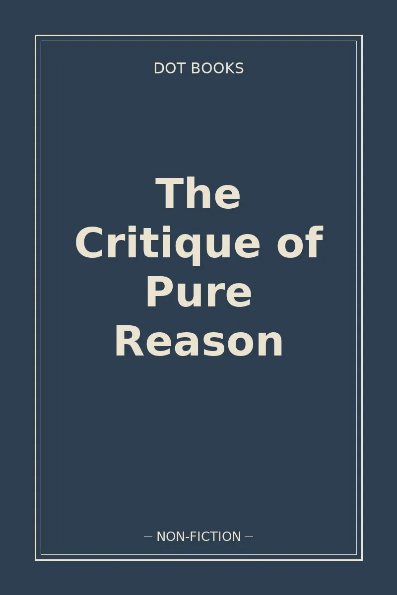 The Critique of Pure Reason — book cover