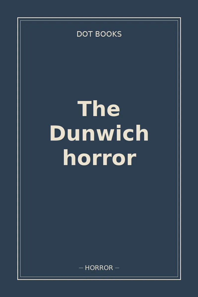 The Dunwich horror — book cover