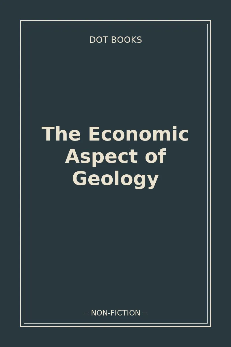 The Economic Aspect of Geology — book cover