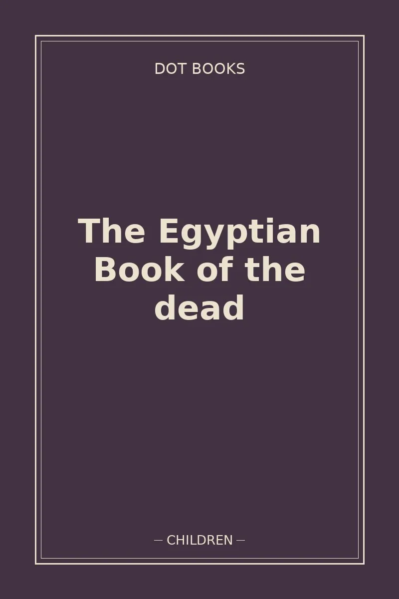 The Egyptian Book of the dead — book cover
