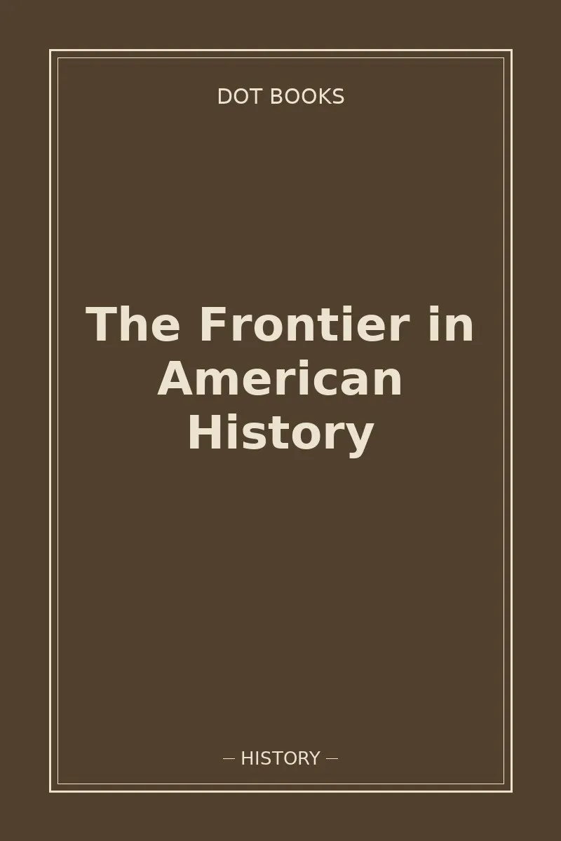 The Frontier in American History — book cover