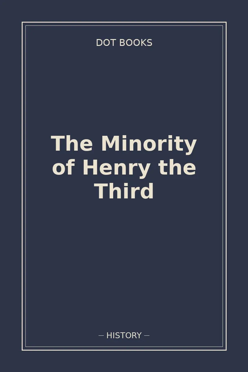 The Minority of Henry the Third — book cover