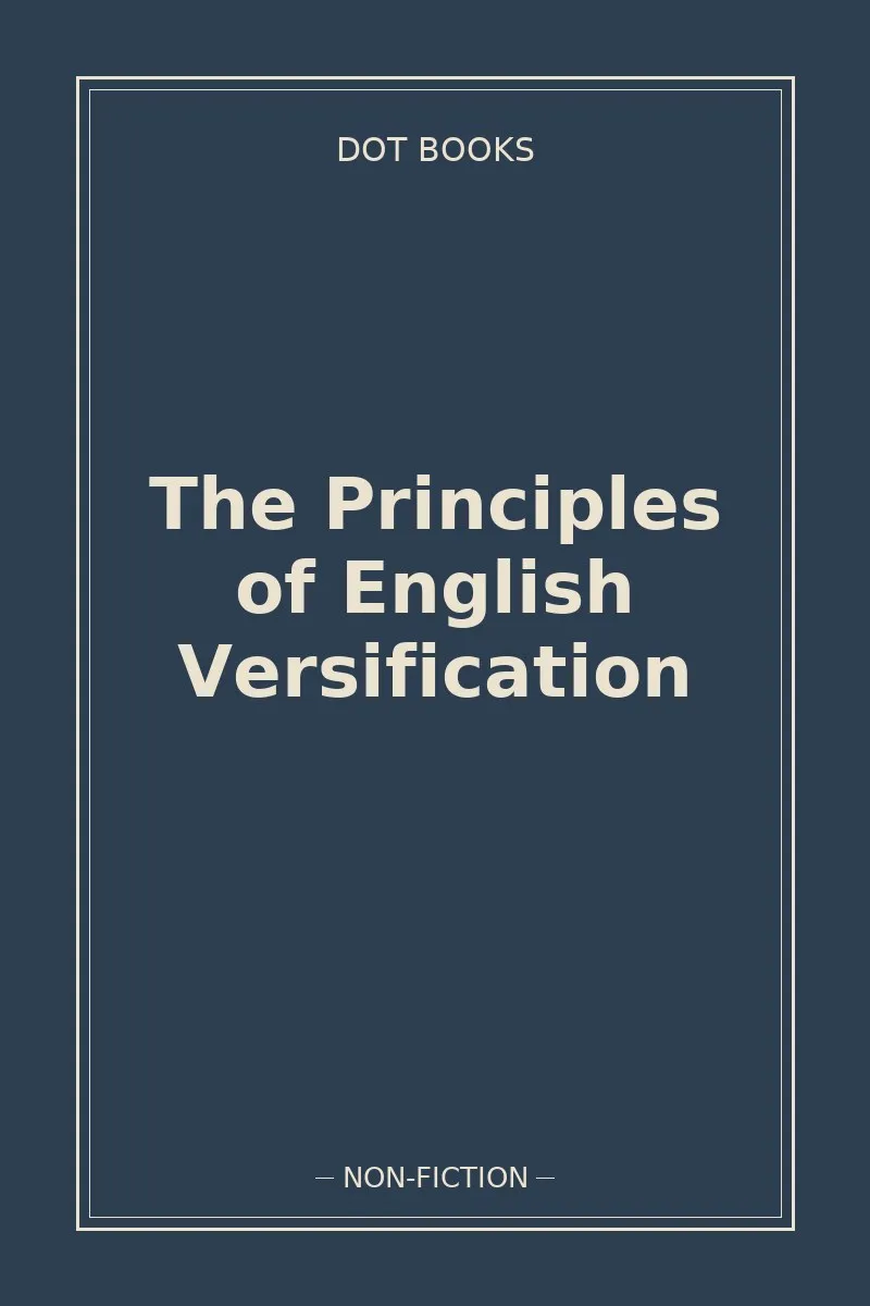 The Principles of English Versification — book cover