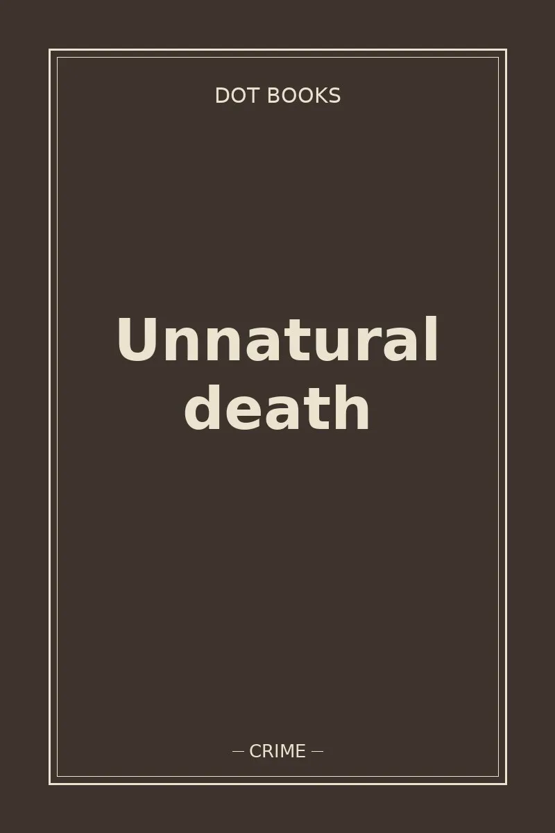 Unnatural death — book cover