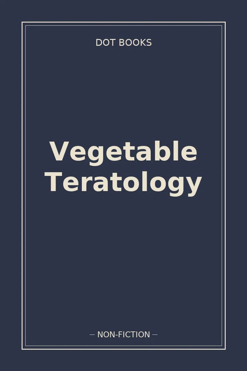 Vegetable Teratology — book cover