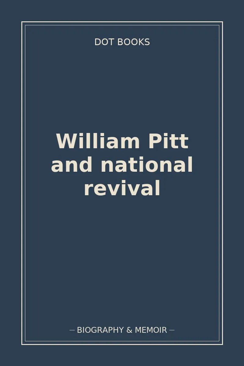 William Pitt and national revival — book cover