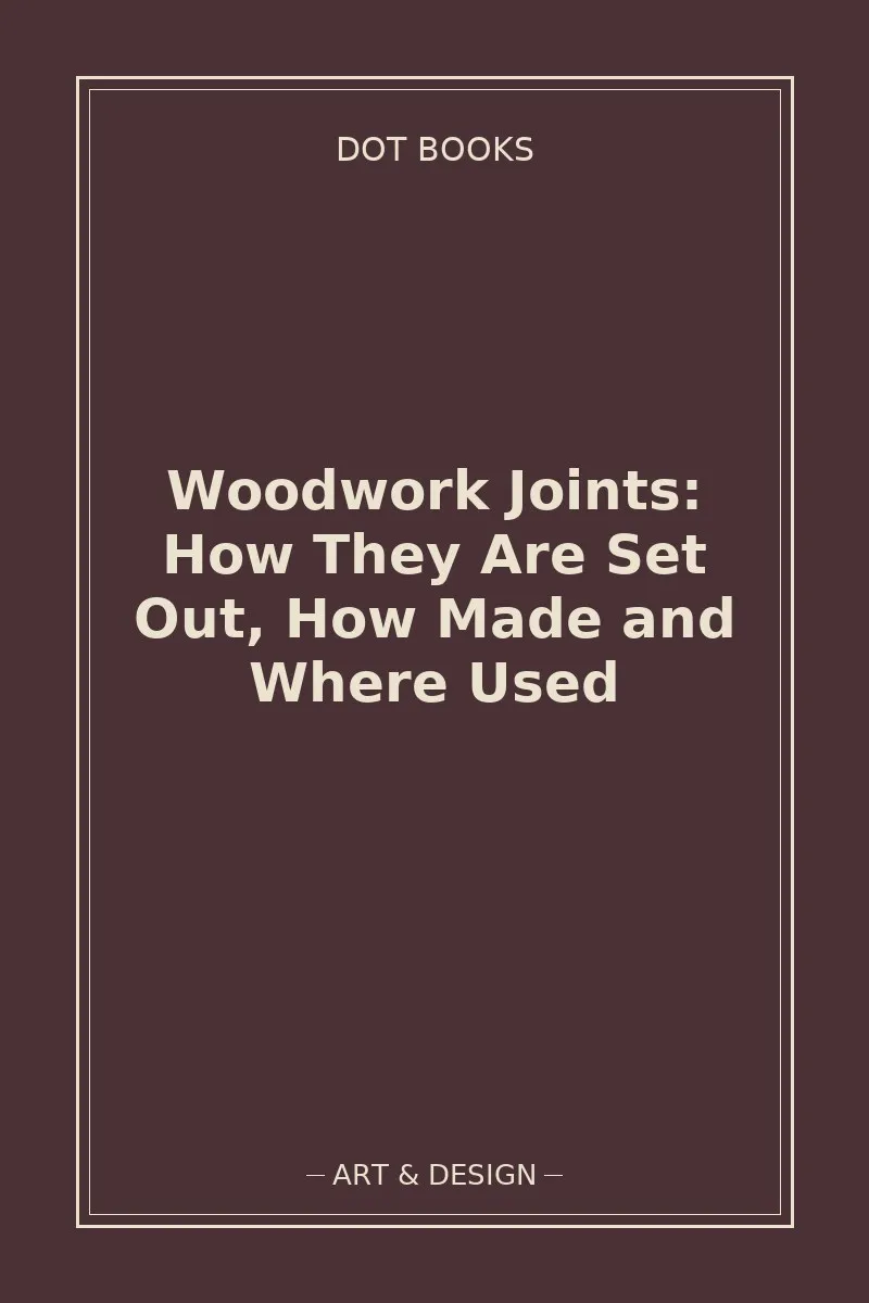 Woodwork Joints: How They Are Set Out, How Made and Where Used — book cover