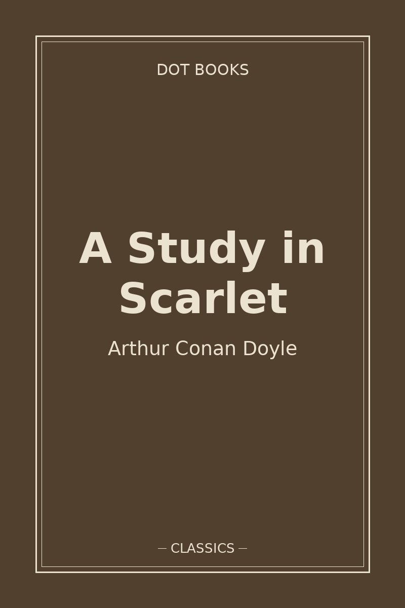 A Study in Scarlet — book cover
