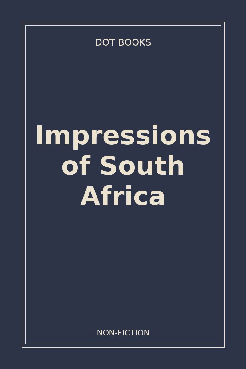 Impressions of South Africa — book cover