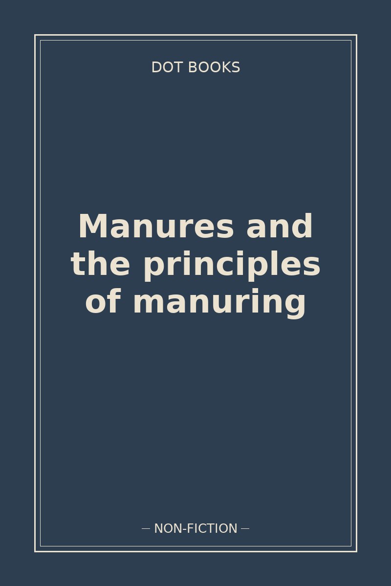 Manures and the principles of manuring — book cover