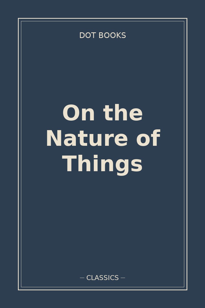 On the Nature of Things — book cover