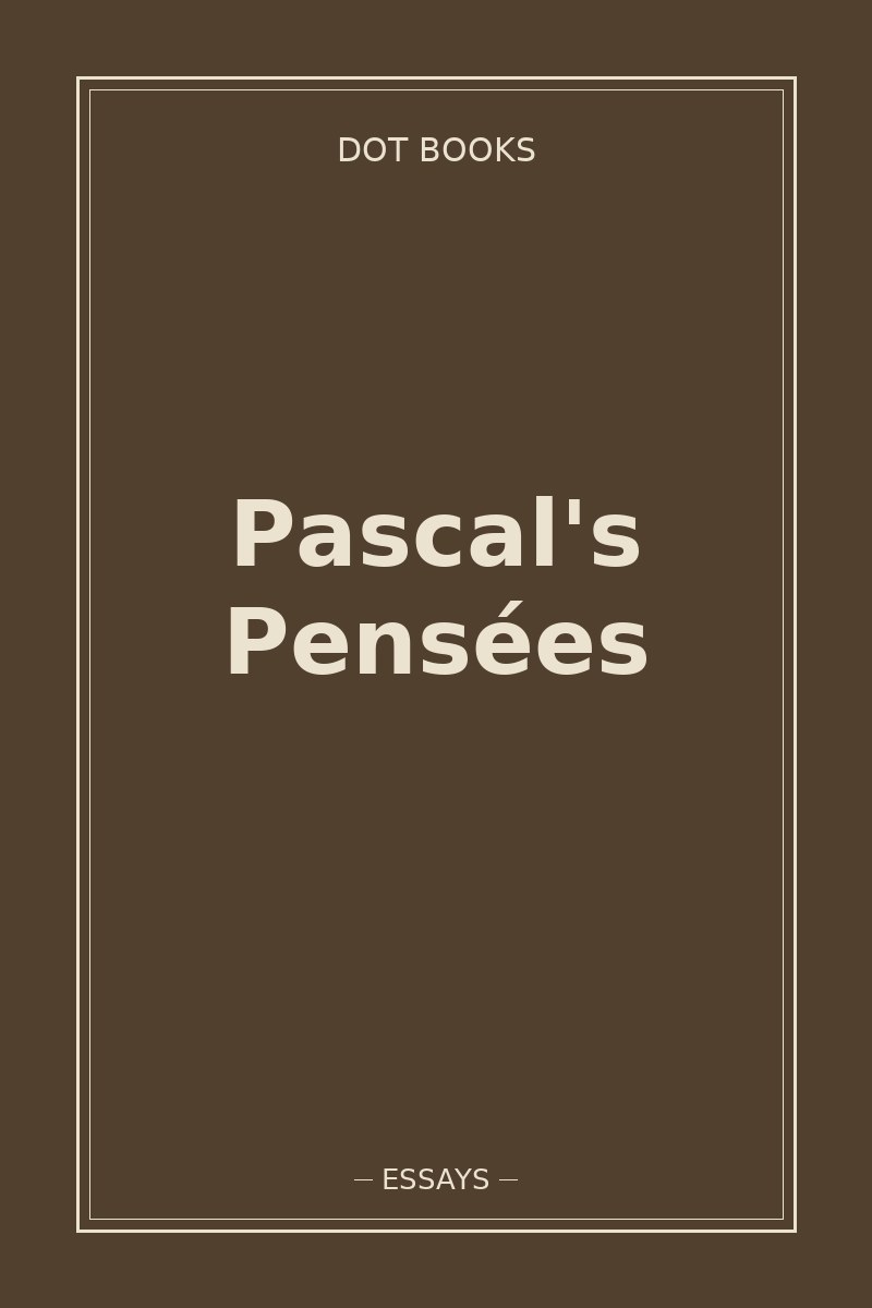 Pascal's Pensées — book cover