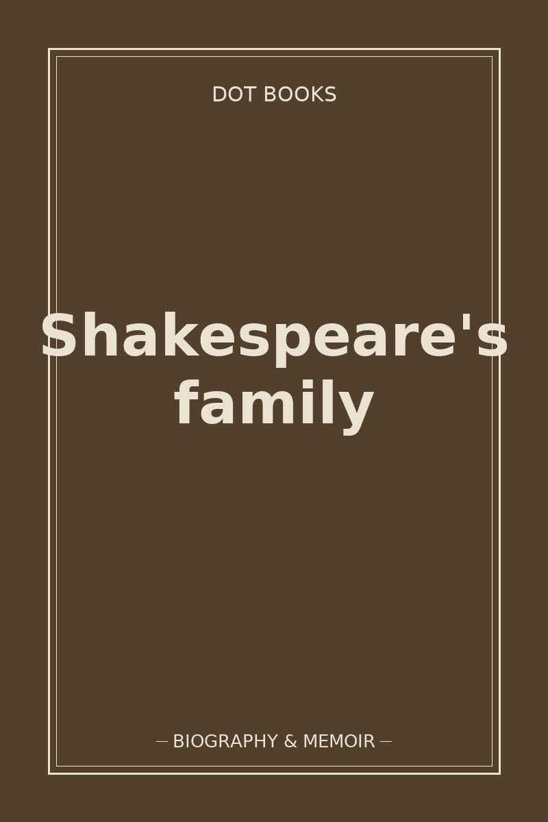 Shakespeare's family — book cover