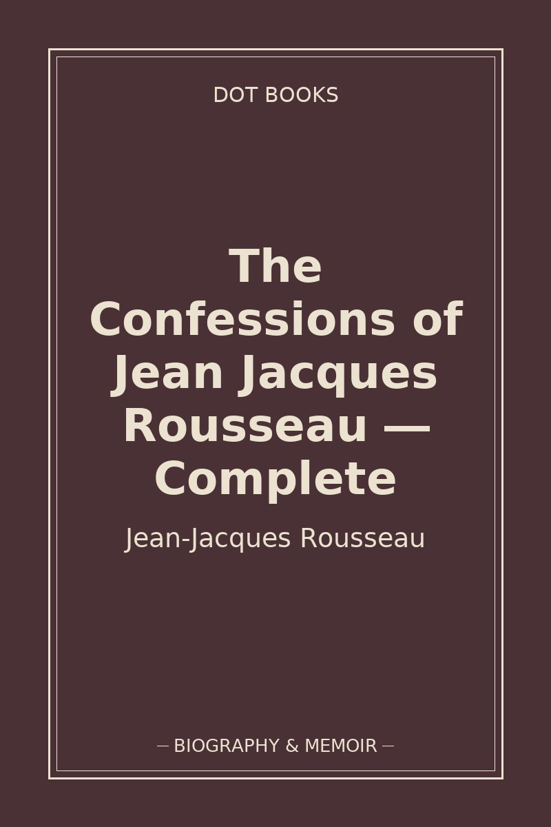 The Confessions of Jean Jacques Rousseau — Complete — book cover