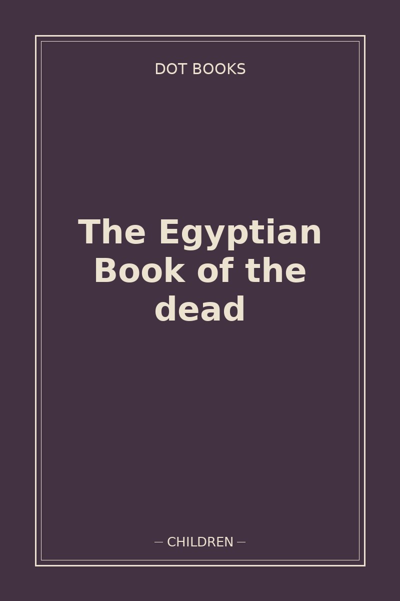 The Egyptian Book of the dead — book cover