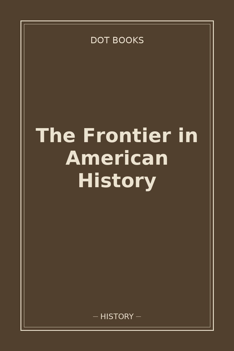 The Frontier in American History — book cover