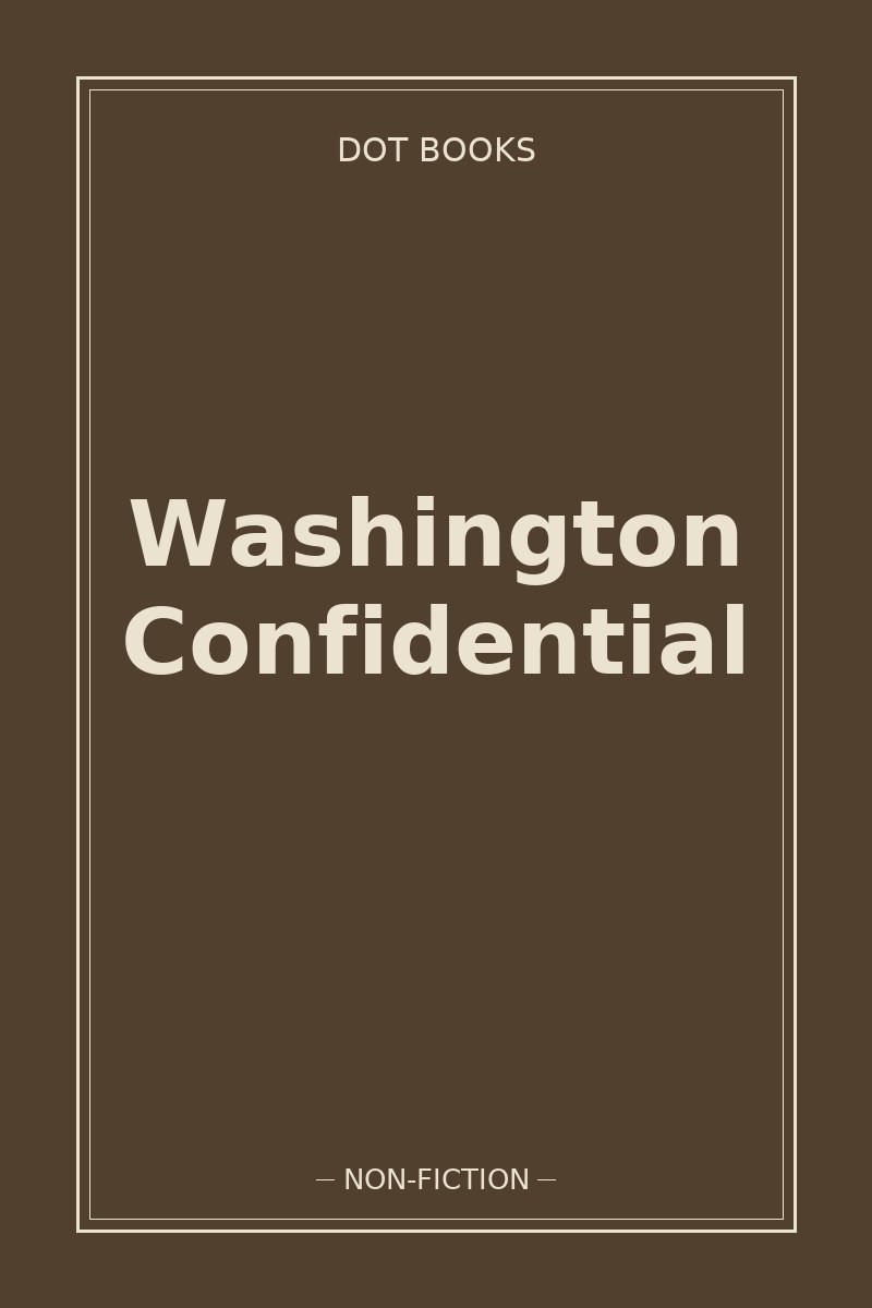 Washington Confidential — book cover