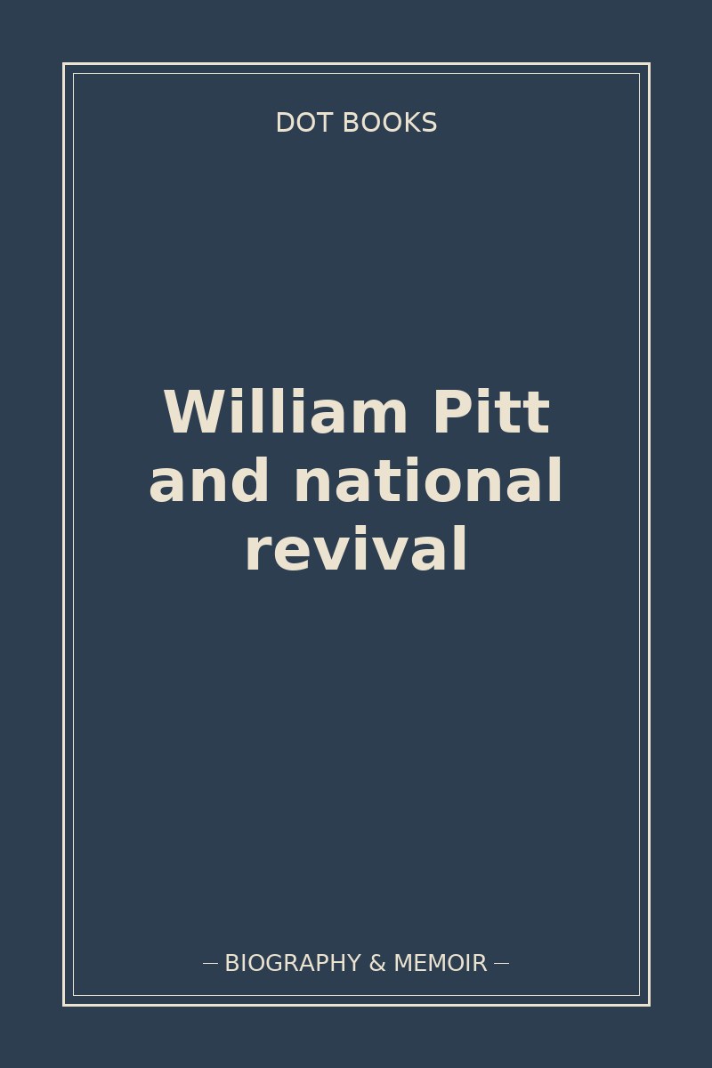 William Pitt and national revival — book cover