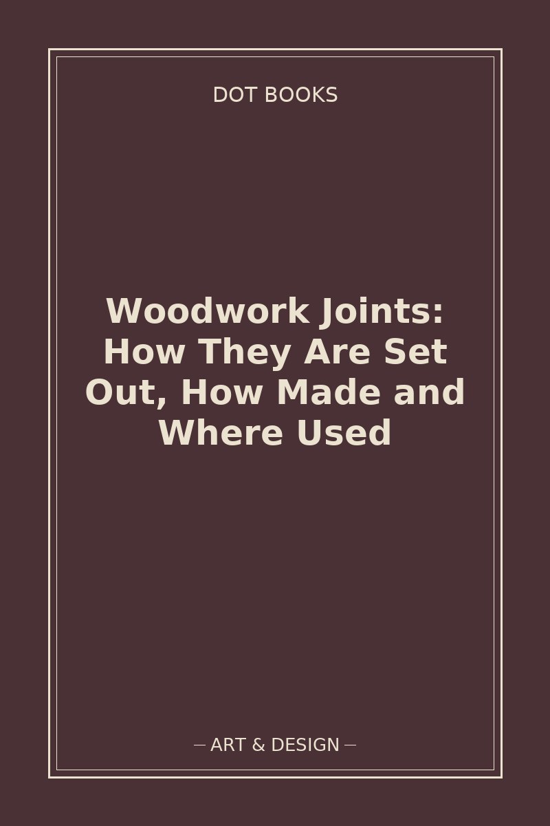 Woodwork Joints: How They Are Set Out, How Made and Where Used — book cover
